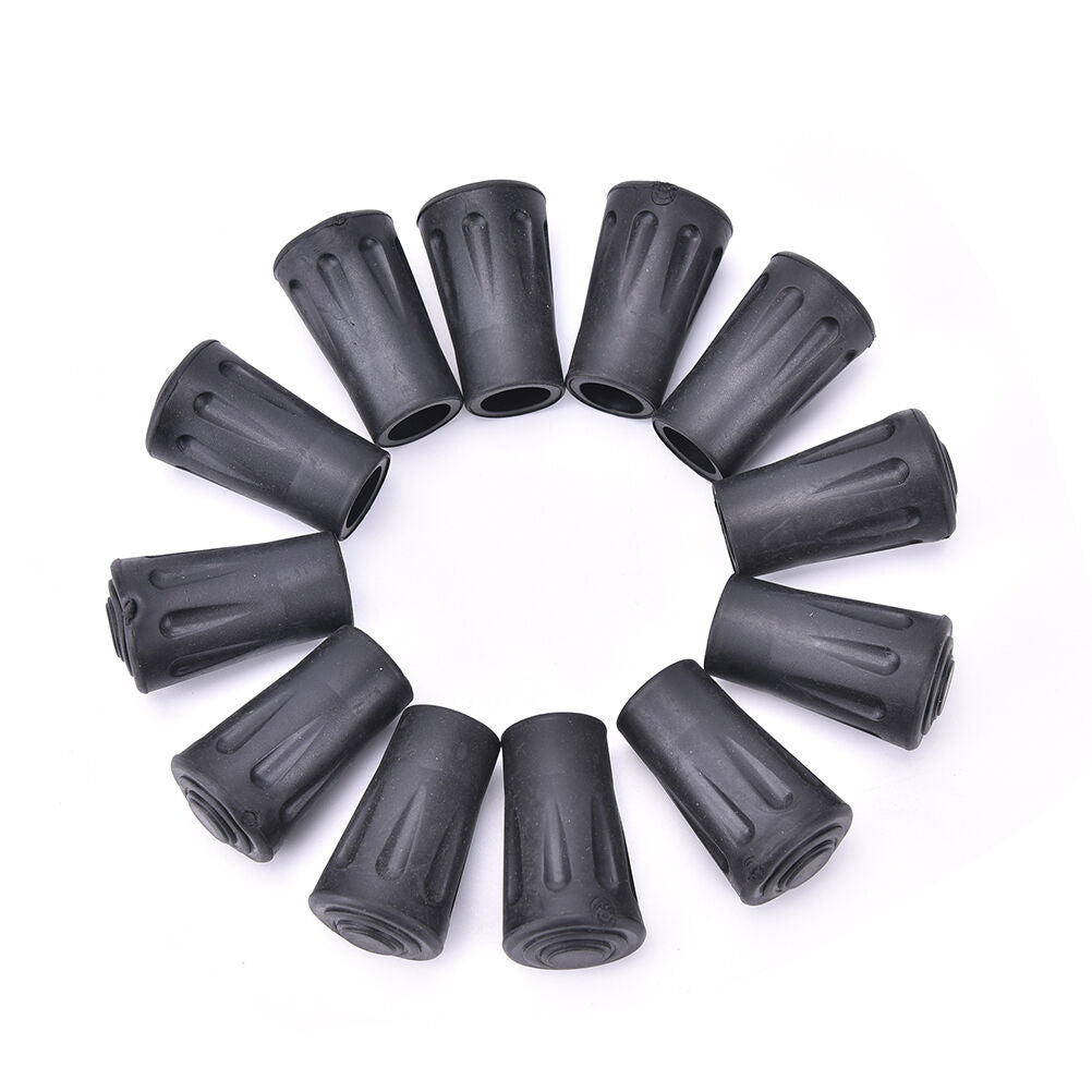 12 Reinforced Rubber Tip End Cap Hammer Trekking Pole Hiking Walking Stick BDAU