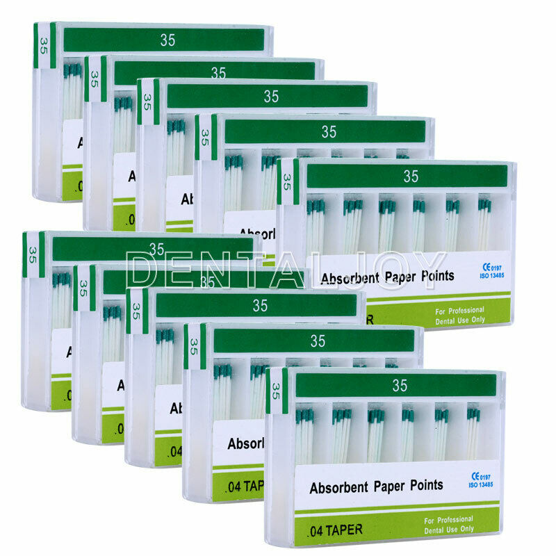 10X Dental Paper Points Endodontic Absorbent Root Cancel Fiber PP 0.04 Taper 35#
