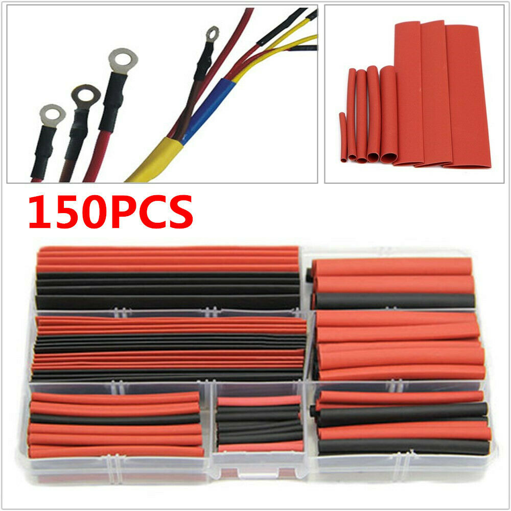 2:1 Assortment 8 Sizes of Heat-Shrinkable Tubing Winding Cables with 150Pcs/set