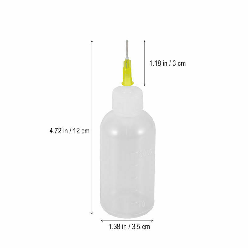 5Pcs 36MM/50ML Glue Applicator Needle Squeeze Bottle for DIY Quilling Paper Tool