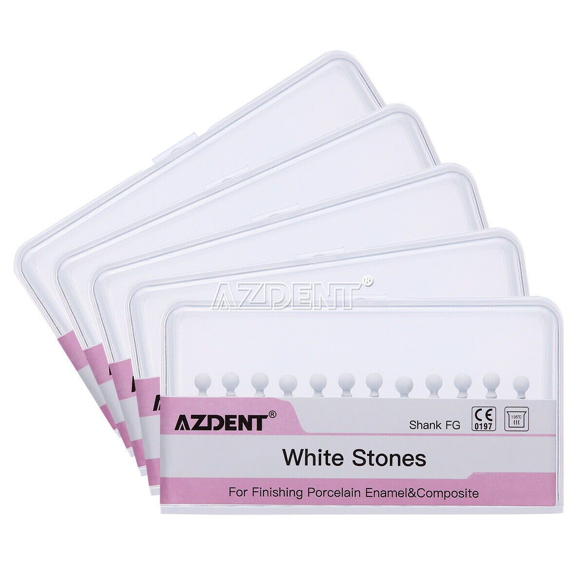 10 X Dental White Stone Mounted Polishing Burs FG Drill Arkansas Stone RD1