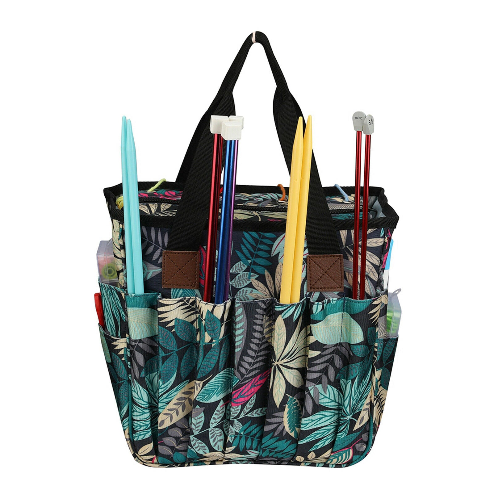 Knitting Bag Yarn Storage - Best Durable Canvas Yarn Bag - Yarn Wool Organizer