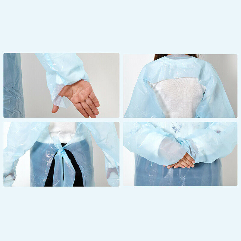 1pcs CPE Apron Gown long sleeve with thumb loop / Waterproof / Medi PKBUAU