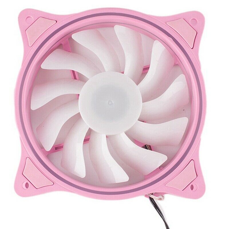 4 Pin 120mm Cool Fan Pc Fans 3 Aperture Interntl External Pink LED Large AirF2U2