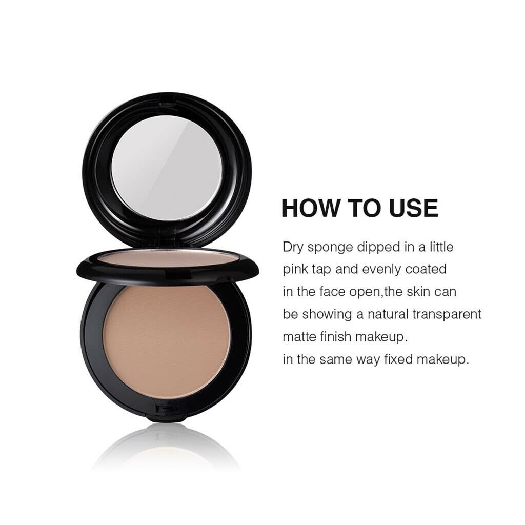 Natural Long Lasting Face Pressed Powder Foundation Oil Control Cosmetic Kit