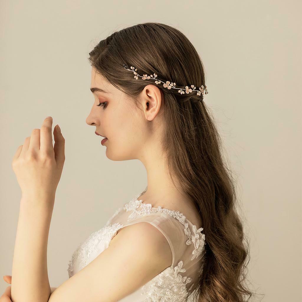 Bride Floral Rhinestone Crystal Prom Wedding Tiara  Bridesmaid Headband