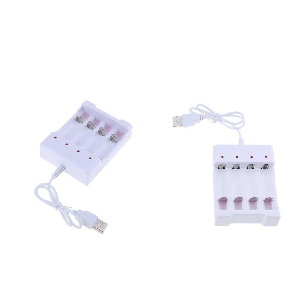 2x Protable 4 Slots Battery Charger for Li-ion 26650 18650