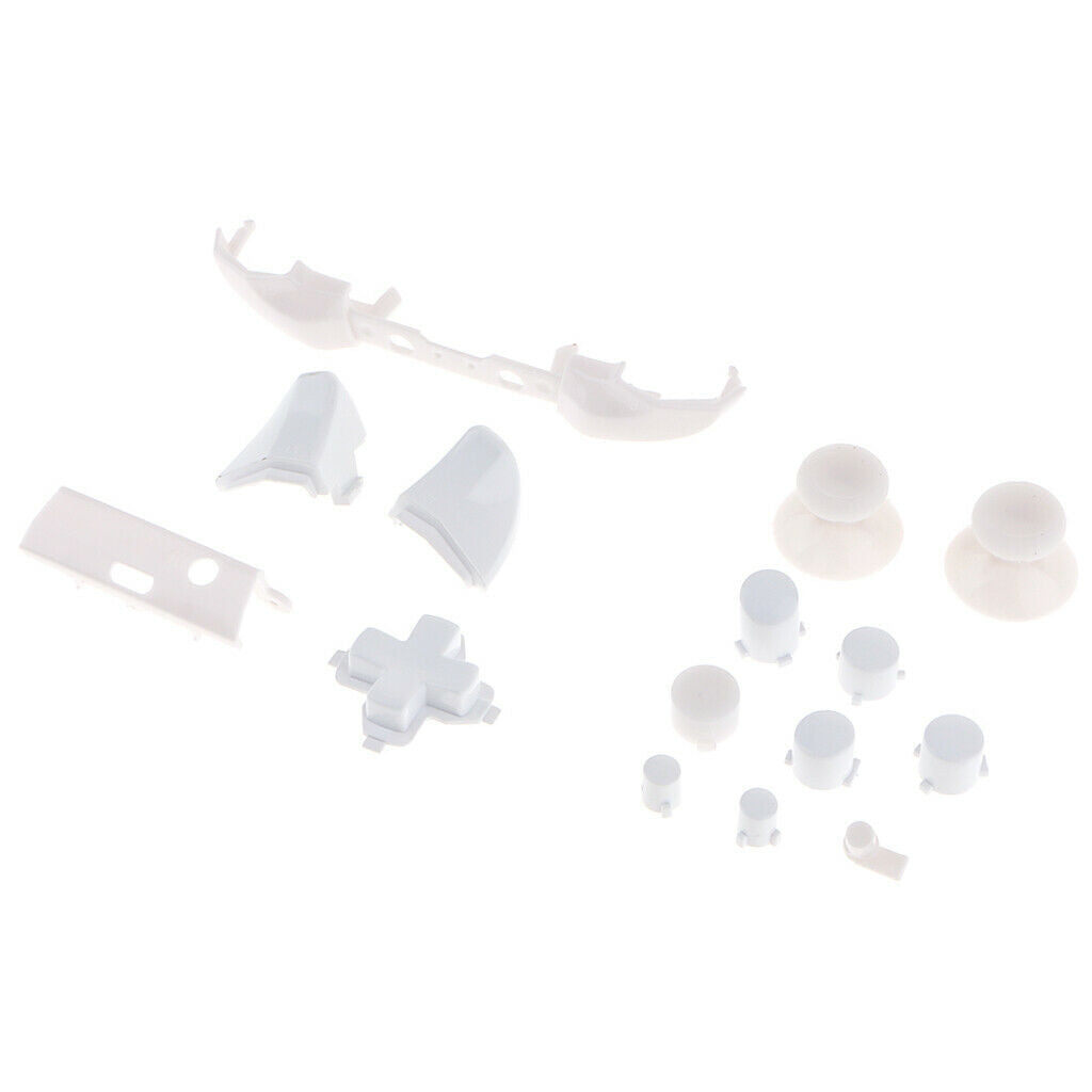 Thumbstick Analog Stick Bullet ABXY Buttons for Xbox One S Controller White