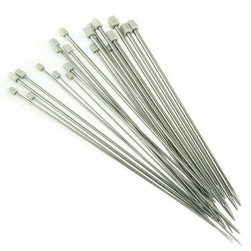 Single Kit Stainless 2-8mm 35cm Sewing Tool 22pcs/Set Pointed Knitting Needles