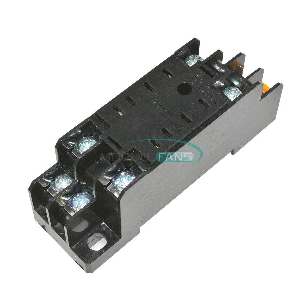 AC 220V DC 24V 5A 8 Pin PYF08A Relay Socket Base for MY2NJ/HH52P/ H3Y-2/ST6P