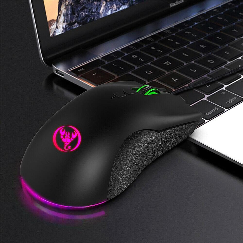 For HXSJ A883 USB Wired Gaming Mouse RGB Gamer Mice Mouses for Desktop Laptop
