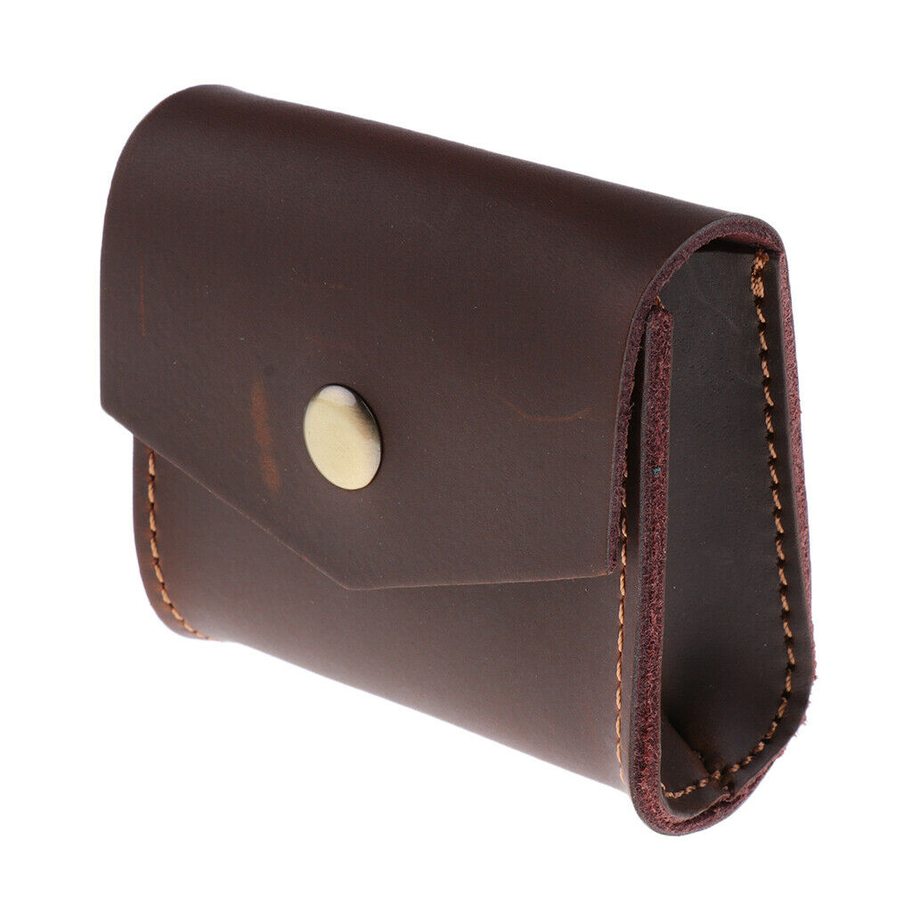 Leather Portable Headset Case Cable Bag Storage Bag Charger Data Light Browm