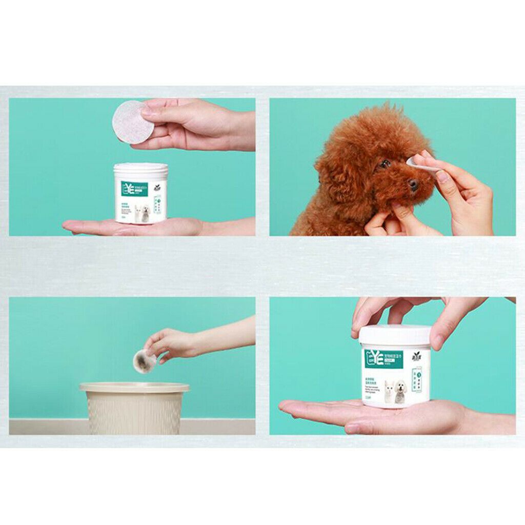 3 Boxes Soft Dog Tear Stain Remover Cat Eye Crust Cleaner Wipes 7cm Diameter