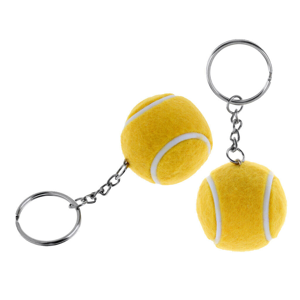 2pcs Fashion Key Tennis Ball Keychain Bag Decor Handmade Crafts Making