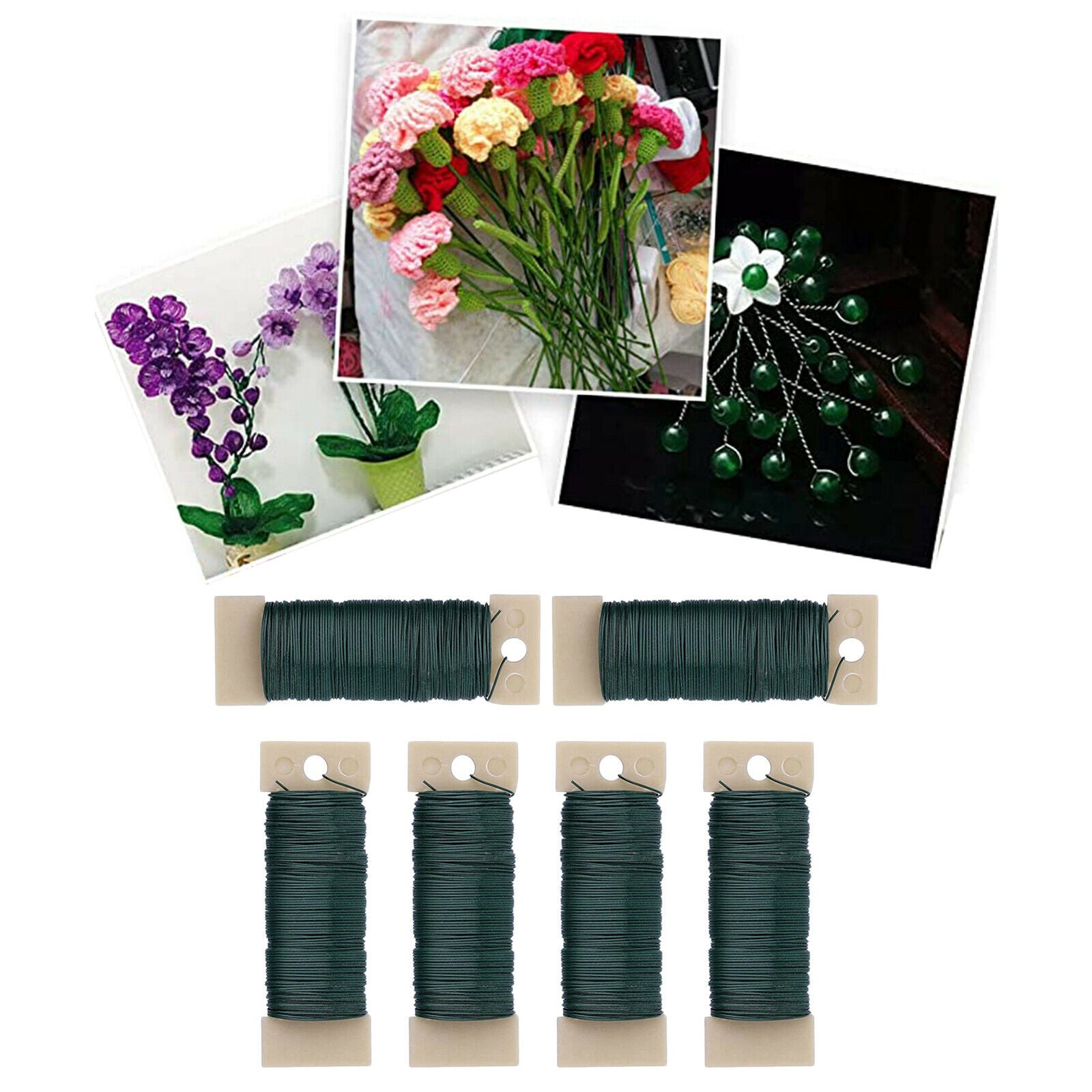 Paddle Wire, 22-Gauge, Green, 38 Yards Christmas Decor Paddle Wire