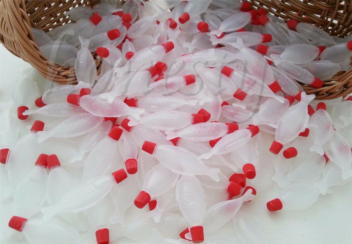 50X Mini Small Fish Shape Soy Sauce Sushi Plastic Container Multipurpose Bottle