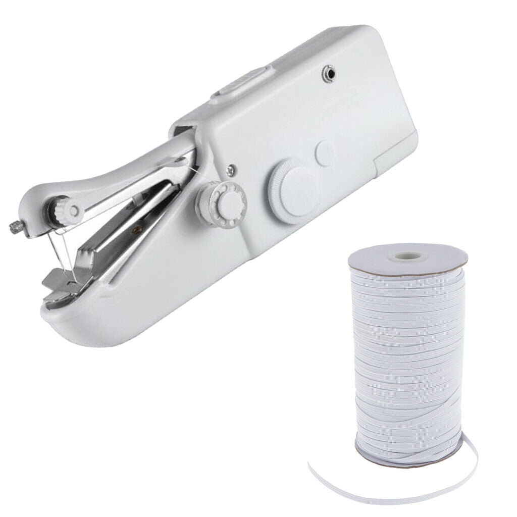 Mini Sewing Machine Electric Stitch Sew Device 11yd Elastic Band Flat Craft Cord