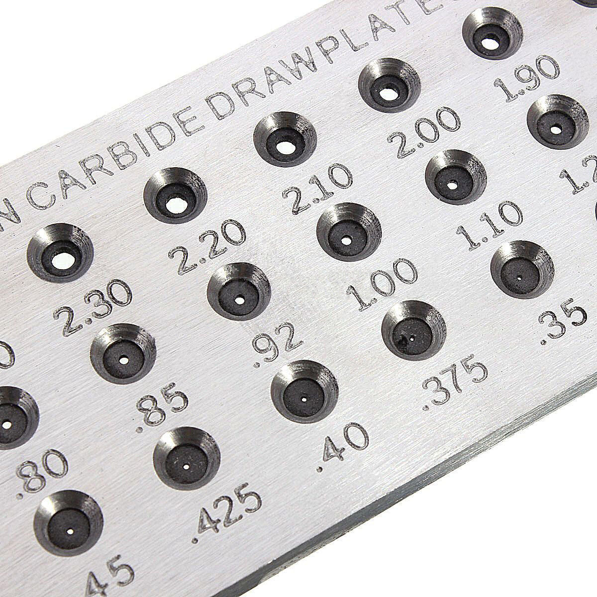 39 Holes Tungsten Carbide Wire Drawplate for Jewelry Making Round 0.26-2.80mm