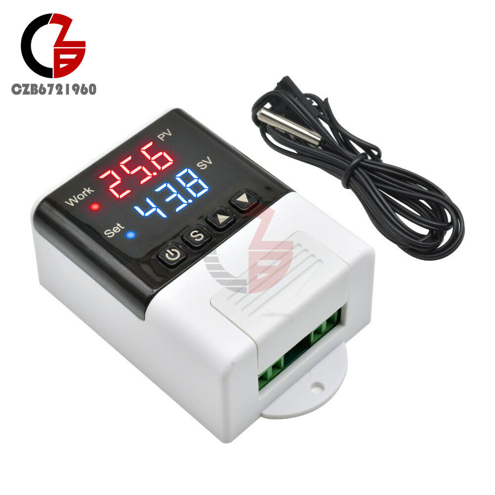 AC 110-220V Digital DTC1110 Dual LED Intelligent Temperature Controller Sensor