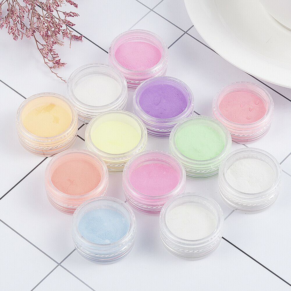 12 Boxes Acrylic Luminous Fluorescent Powder Glow In the Dark Nail Art Pigment