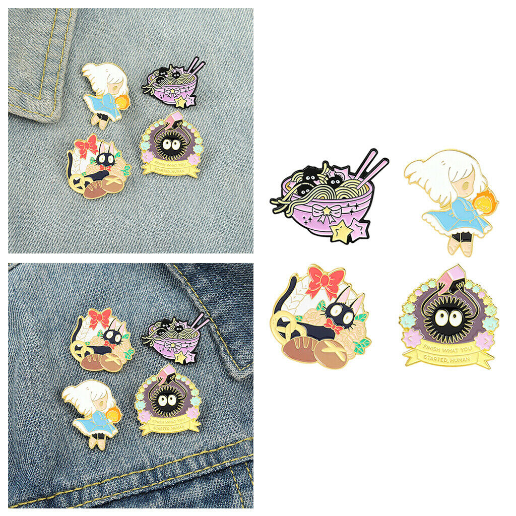 Mini Anime Brooch Pins Set for Women Men Decor DIY Crafts Wedding Daily