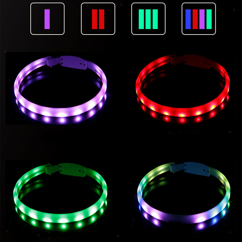 Dog LED Collar Anti-Lost Night Flashing Collars Glow In The Dark Adjustable