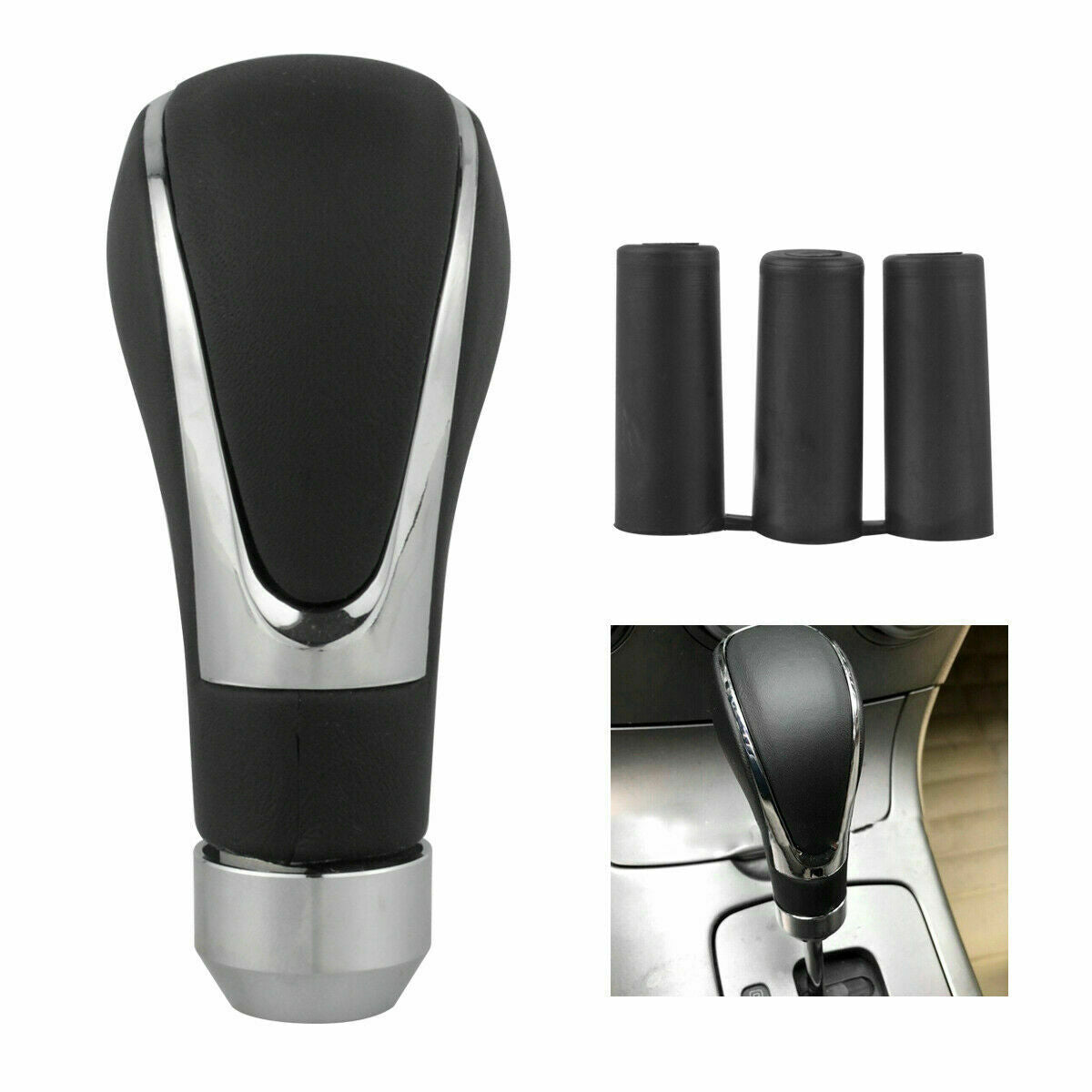 Universal Leather Automatic Auto Car Gear Stick Shift Knob Shifter Lever Cover