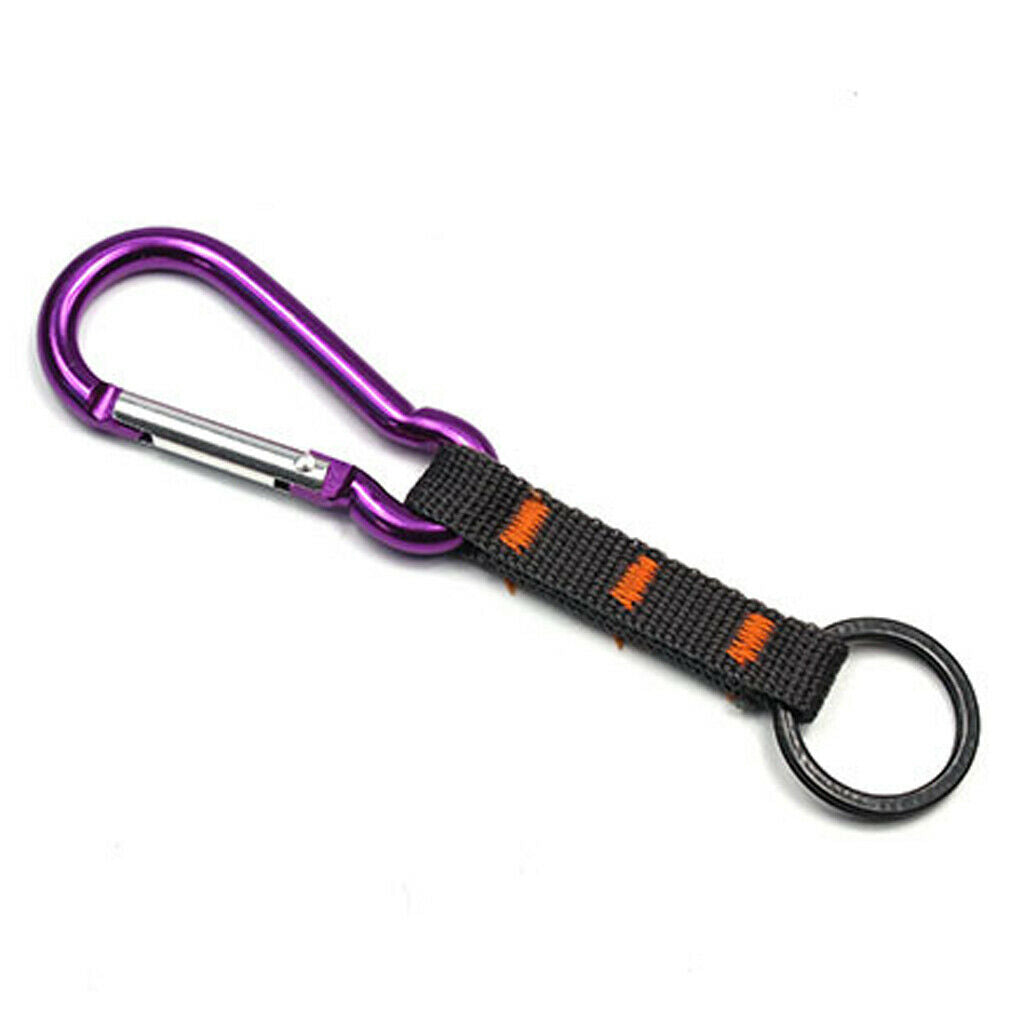 10Pcs Stainless Steel O Ring Sports Key Chain Buckle Holder Camping Black 30mm