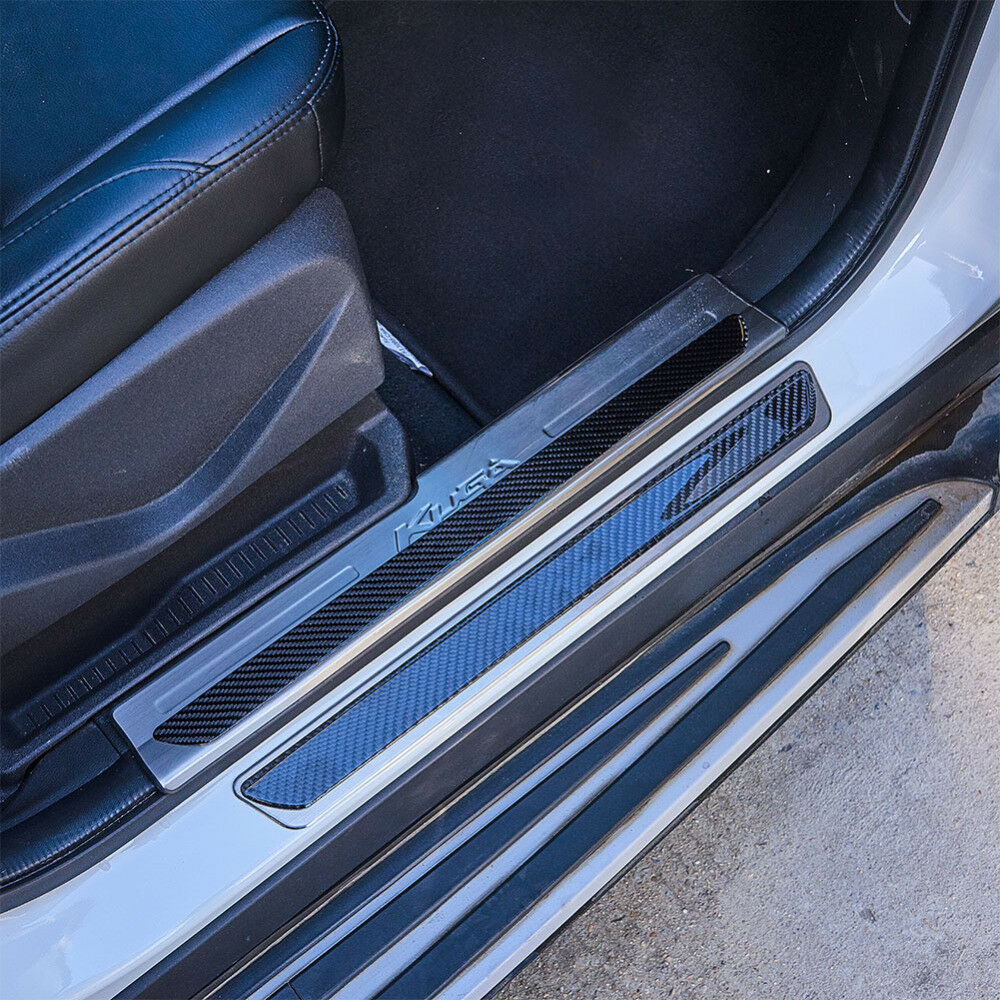 2x Carbon Fiber Car Scuff Plate Door Sill Cover Panel Step Protector Guard48.5CM