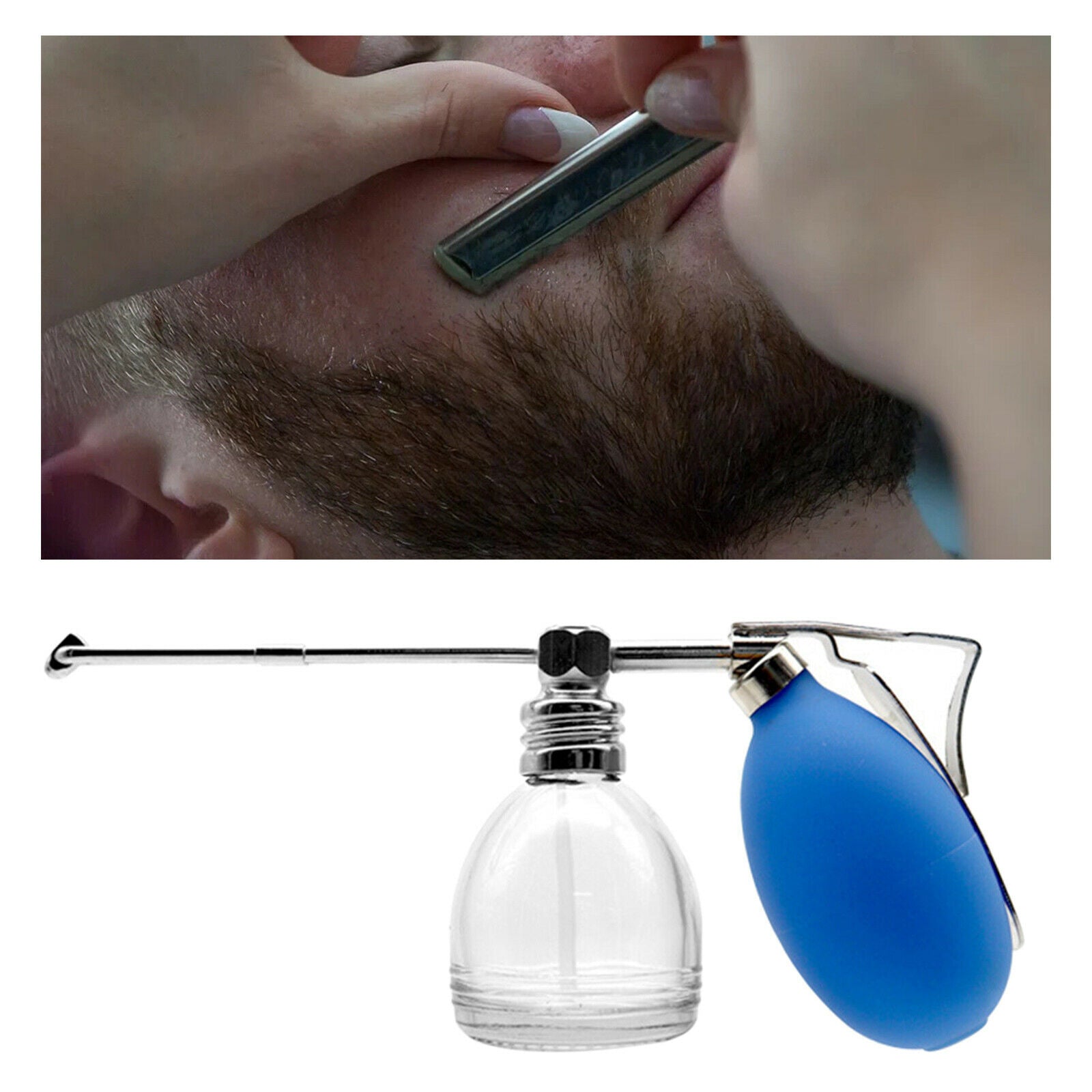 Refillable Powder Blower Puffer Barbers Spray Bottle Hair Salon Home Use