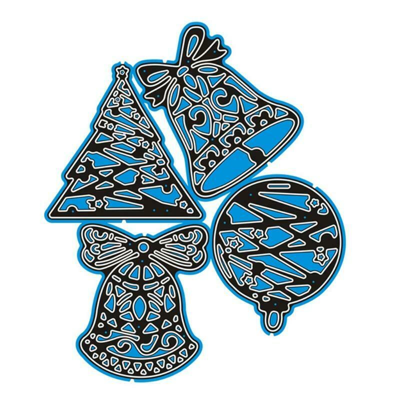 Christmas Bells Tree Metallic Cutting Die Creative Embossing Script Die Stencil