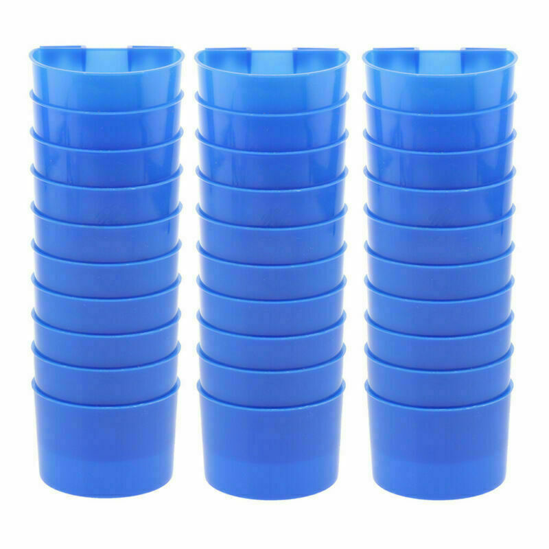 30pcs Food Feeding Water Cups Sand Cup Chicken Parrot Pigeon Poultry Bird Bowls