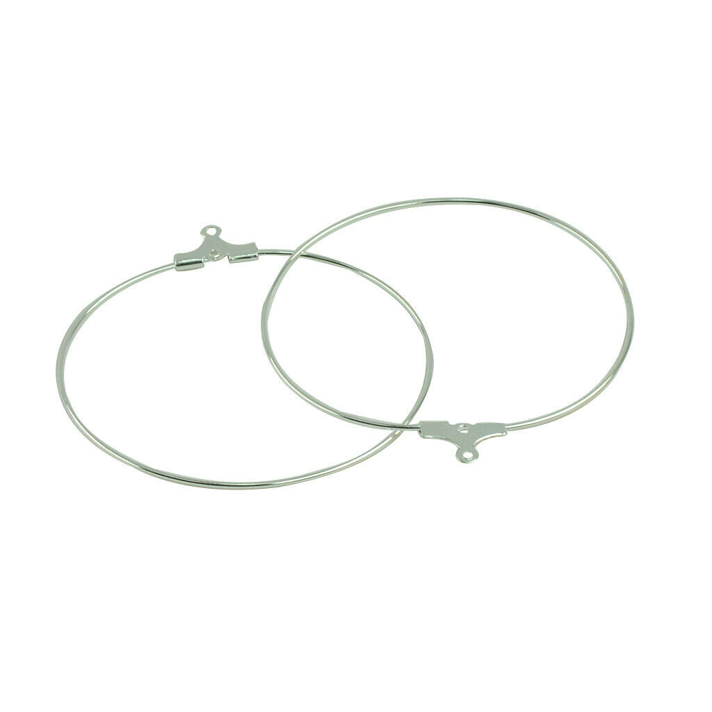 20pcs Women Girls Beading Hoops Loops Round Circle Dangle Ear Wire DIY Accessory