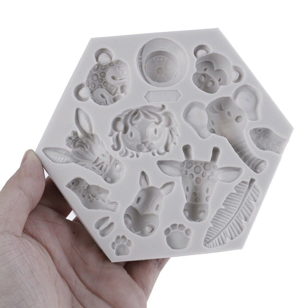 Forest animal mould silicone molds woodland animals cake decorative mold tooBDA