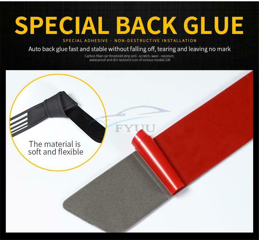 4PCS Universal Car Door Scuff Sill Cover Panel Step Anti-Scratch Protect Covers