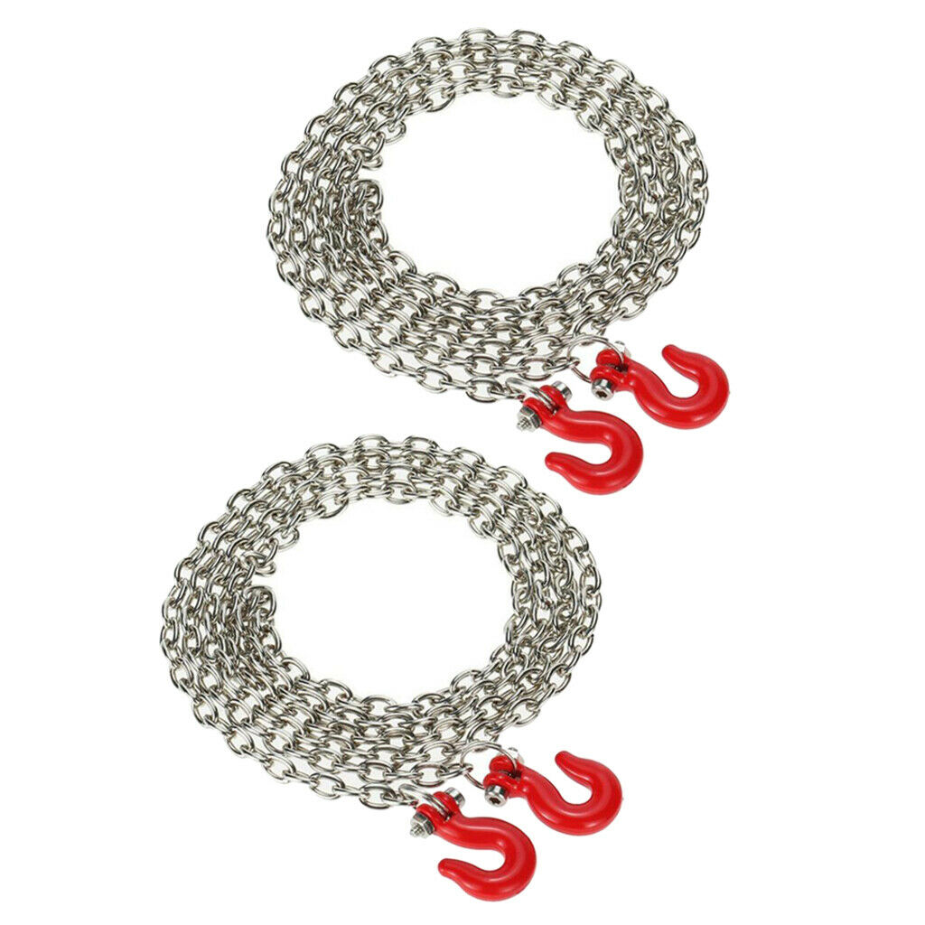 2x hook chain trailer coupling chain hook for 1:10 Axial Scx10 D90 RC Car
