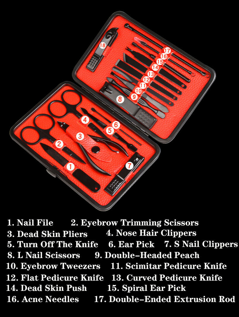 Nail Set Pedicure Care Cutting Machine Stratum Corneum Home 18pcs s