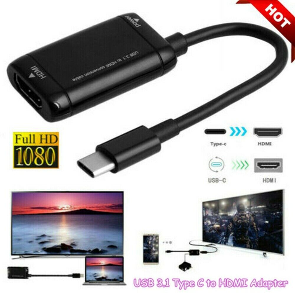 US-Type C USB to HDMI Adapter Converter Cable for Android Phone Smartphone HD TV