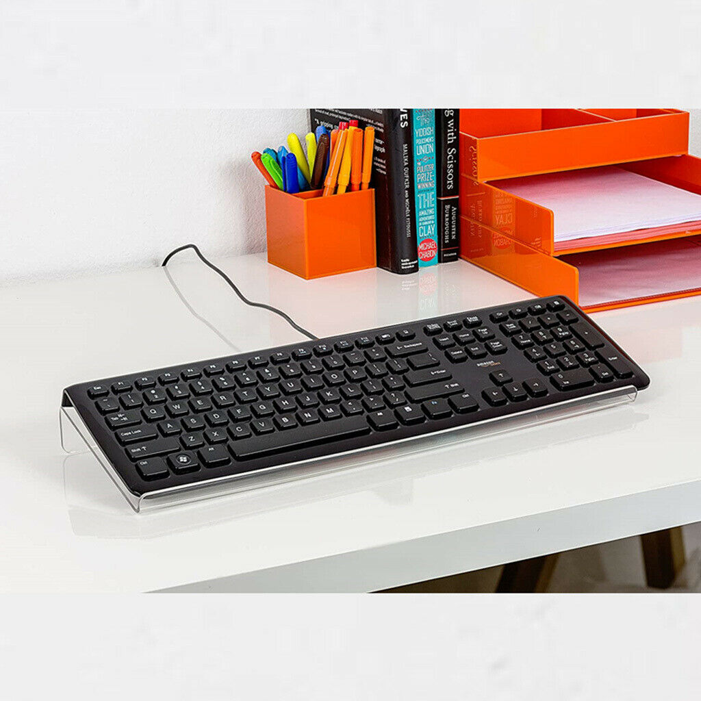 Clear Anti-Slip Acrylic Computer PC Keyboard Stand Tray for Office School