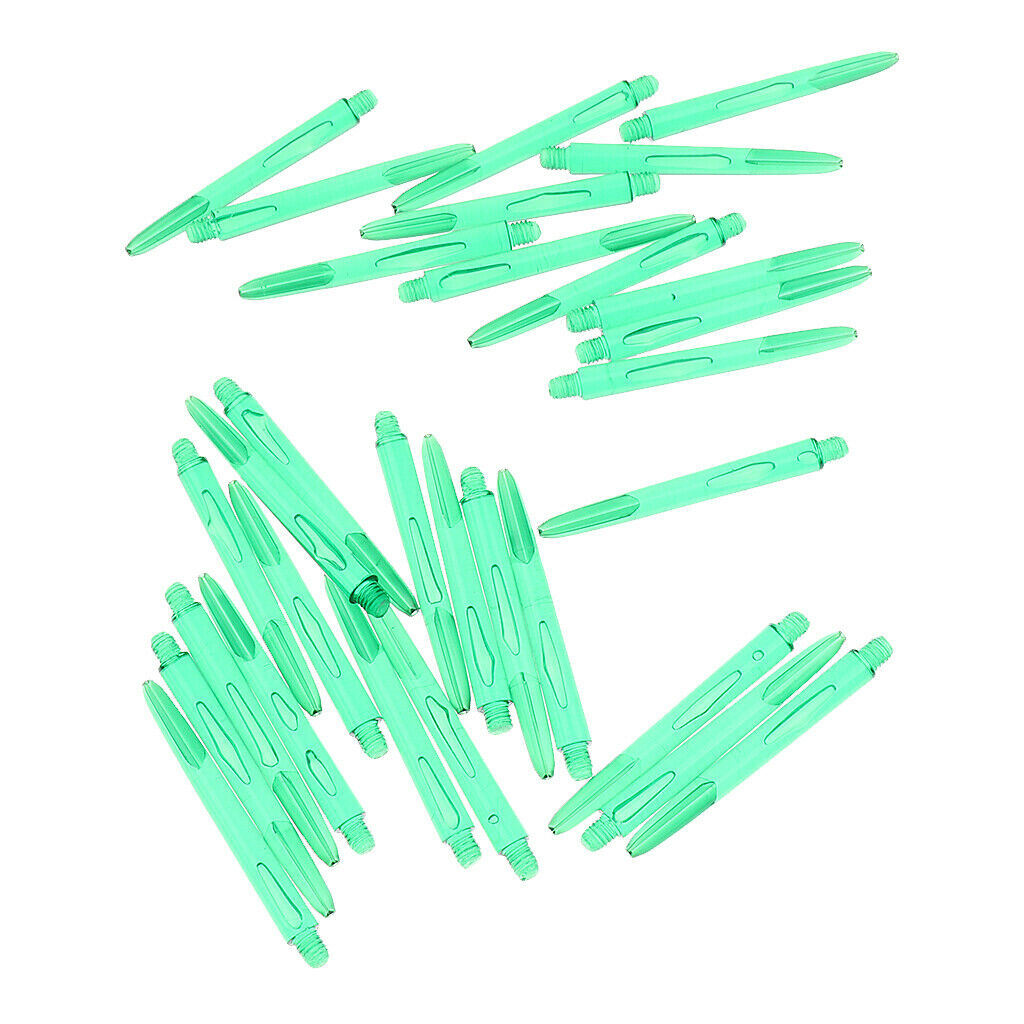 30 Pieces Universal Plastic 2BA Dart Shafts Replacement Dart Stems Green
