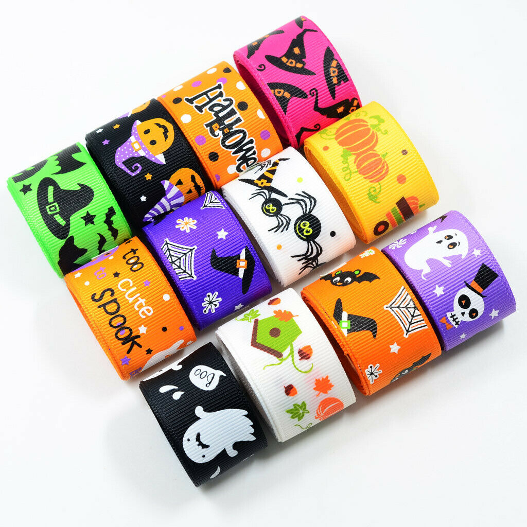 12x Printed Ribbon  for Gift Packaging Project Crafts Diy