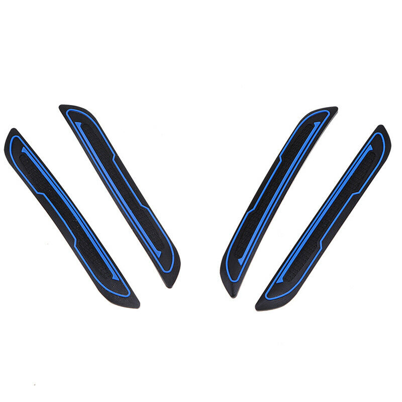 4PCS Blue Car SUV Body Door Side Anti-Collision Protector Strips Decorative Bar