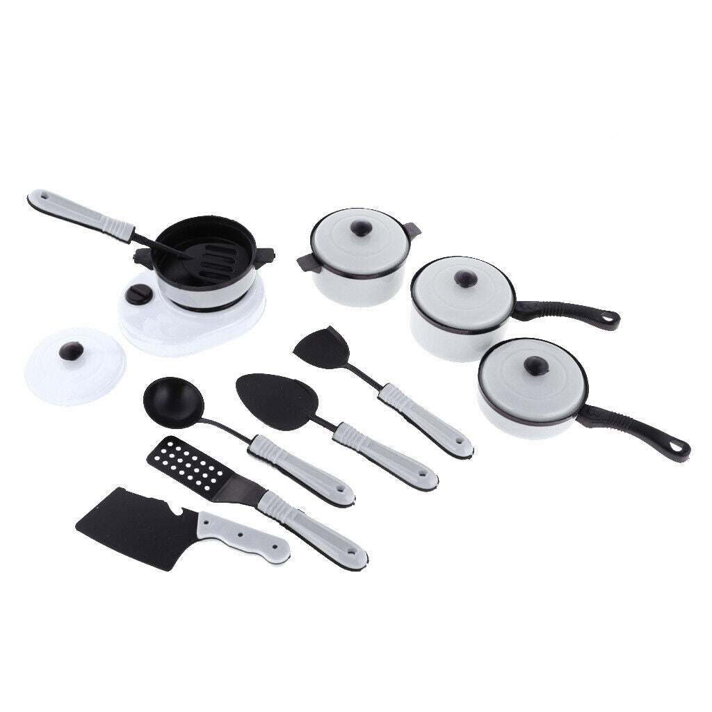 11Pieces/Set Plastic Kitchen Cooking Utensils Set Pots and Pans Kids Play