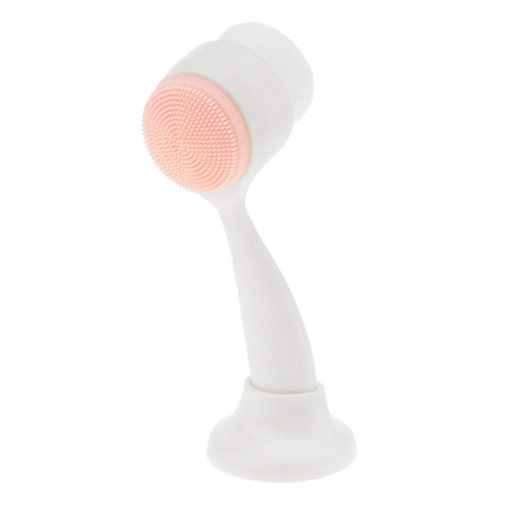 2 in 1 Facial Brush Face Pore Skin Exfoliator Cleansing Massager Scrubber