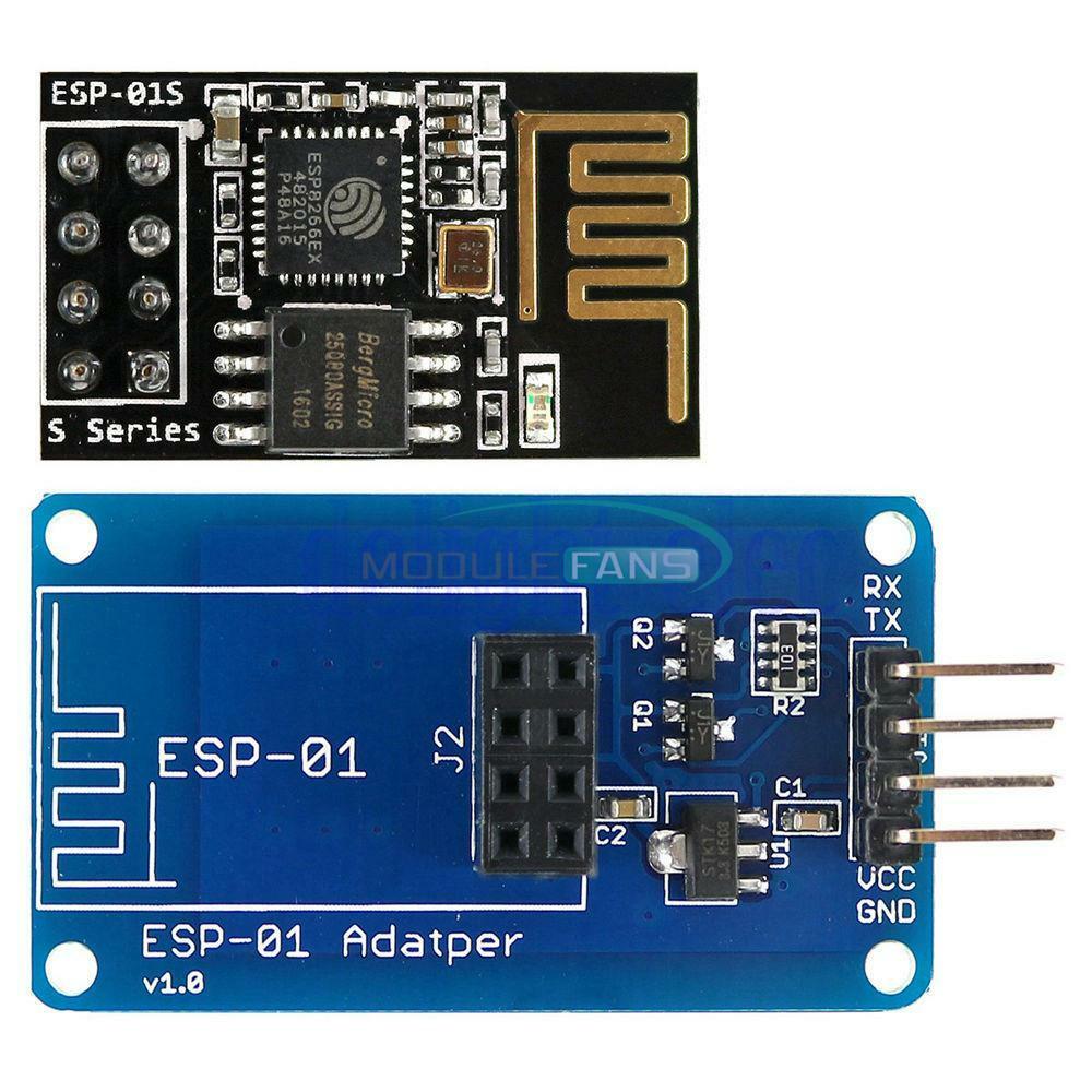 ESP-01S ESP8266 Serial Wi-Fi Wireless Module + ESP-01 Adapter for Arduino M