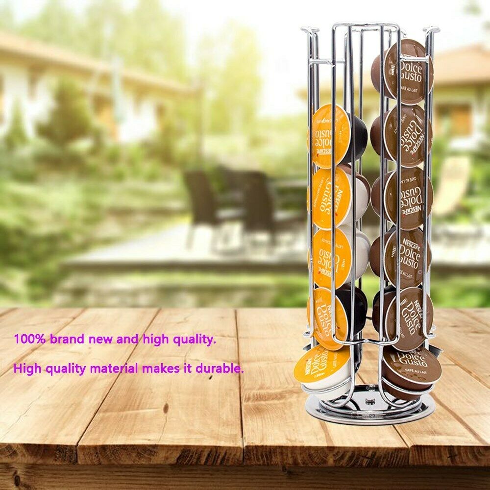 24 Pod Capsule Storage Rotating Coffee Capsule Holder fit for Dolce Gusto BS5