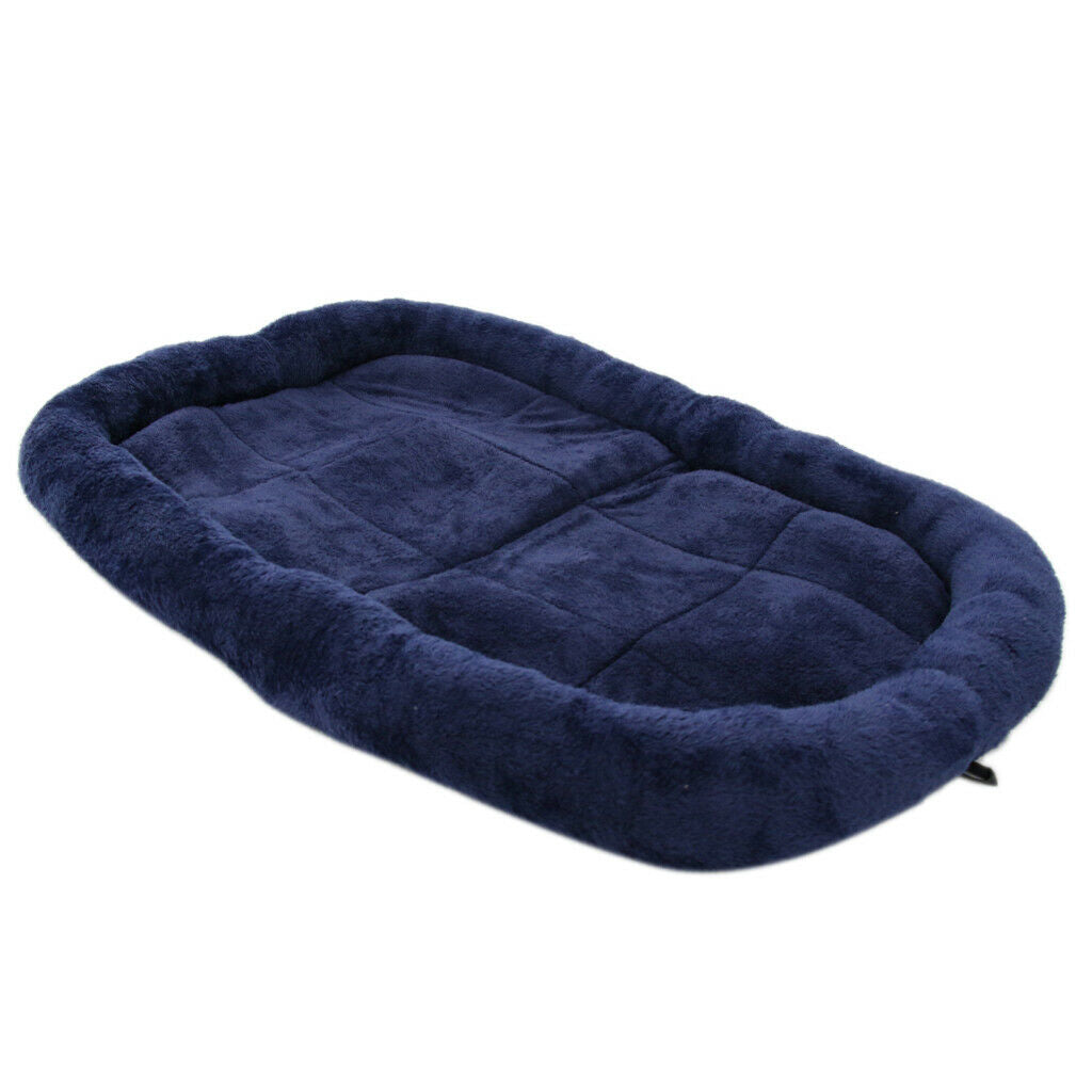Pet Bed for Dog Cat Crate Mat Soft Warm Pad Liner Home Indoor Deep Blue