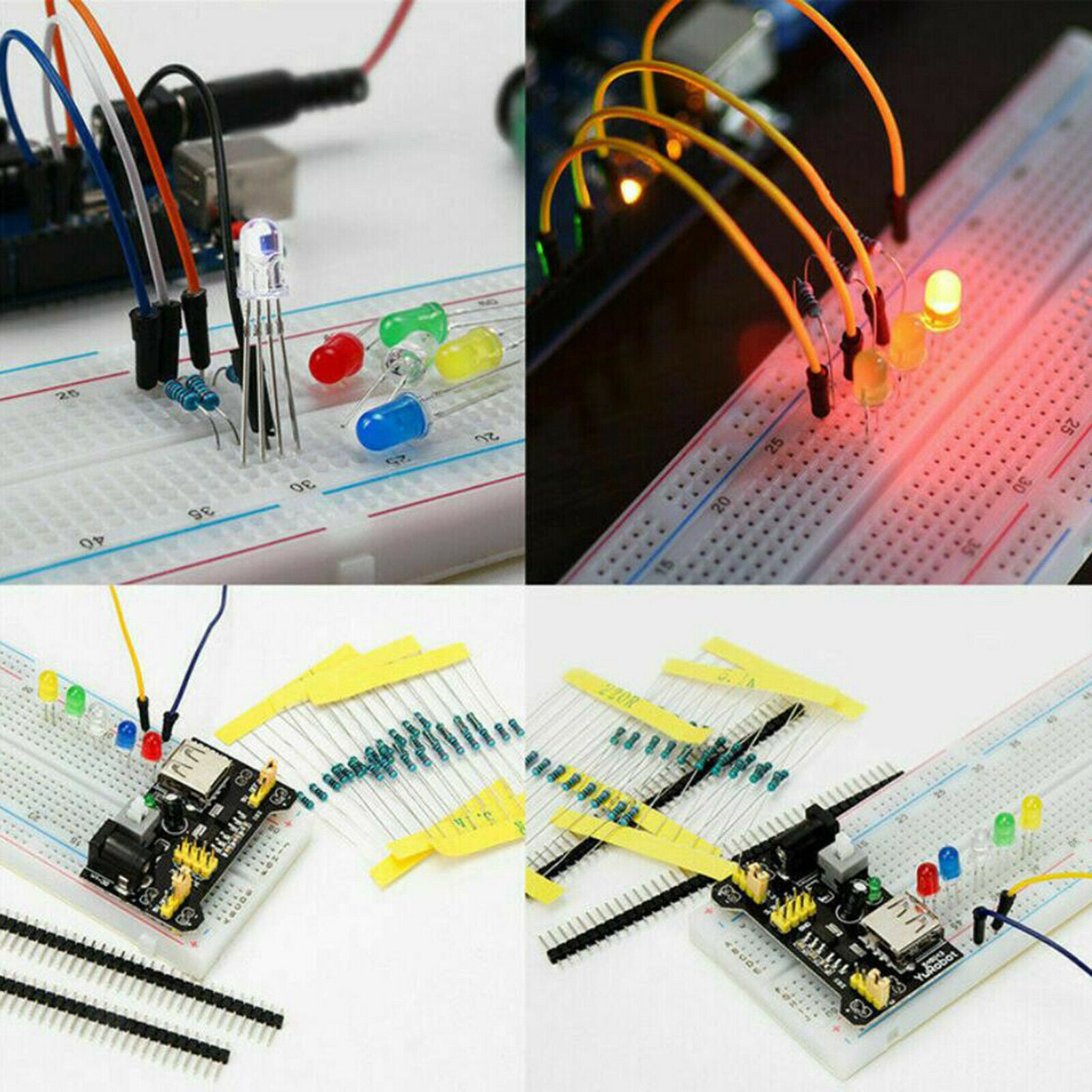 LED Buzzer Resistor Transistor Assembly with Test Board