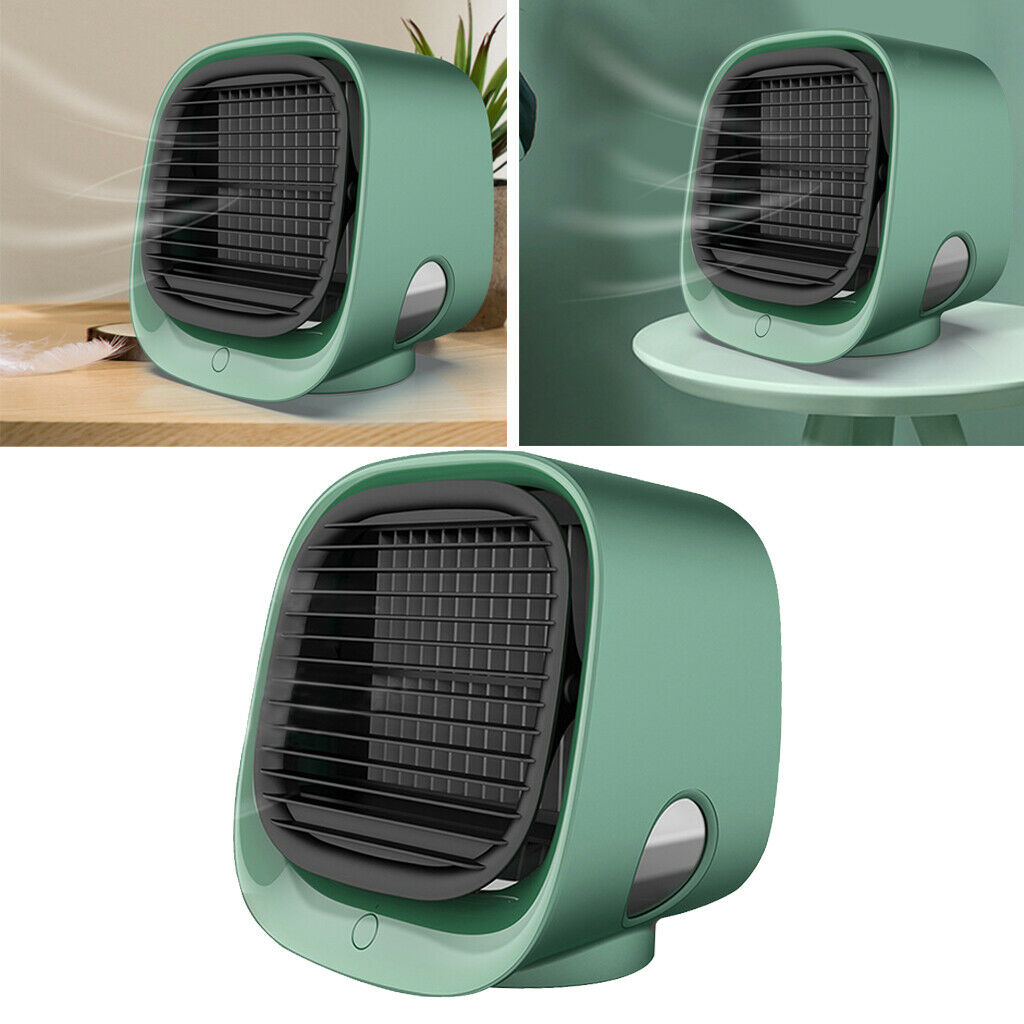 2x Mini Air Container 3-in-1 Desktop Cooler Purifier Home 3-Speed Cool Water