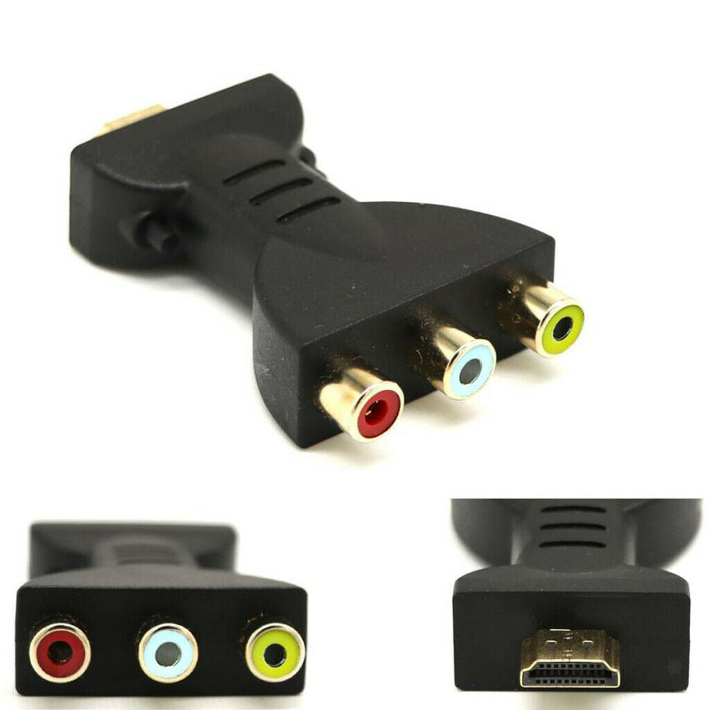 Male to 3 RCA AV Female Adapter Converter for Video Audio Cable Accs